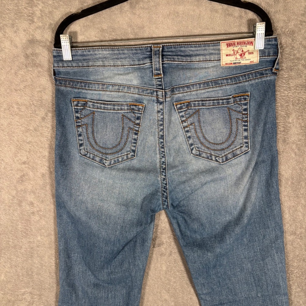 True Religion Section Bootcut Blue Jeans Mens Size 32 Medium Wash Y2K Denim - Picture 7 of 13